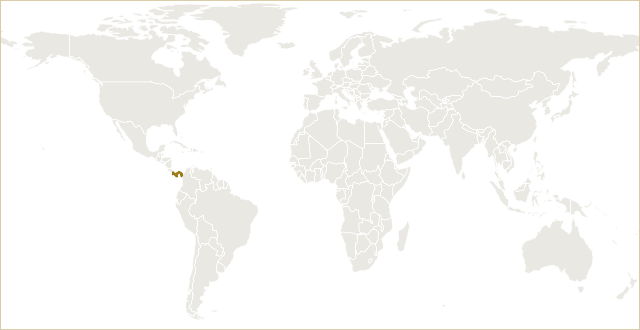 巴拿马在世界地图上的位置 · Panama highlighted on the world map